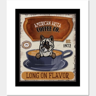 American Akita Coffee Lover Posters and Art